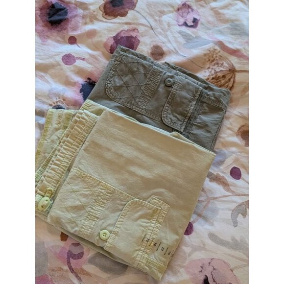 BNWT American Eagle Snappy Stretch Convertible Baggy Cargo Jogger, Citron Size10 - Picture 9 of 9